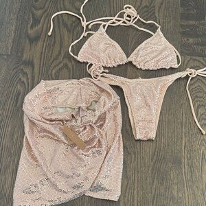 SKIMS Sequin Set in Clay small